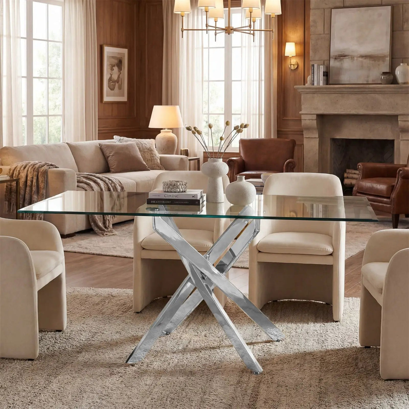 Modern Rectangular Table For Dining Room by HouseOfZazla