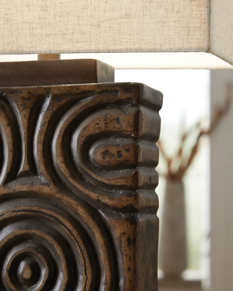 Heathbury - Paper Table Lamp - Antique Brown by Unique Piece Furniture