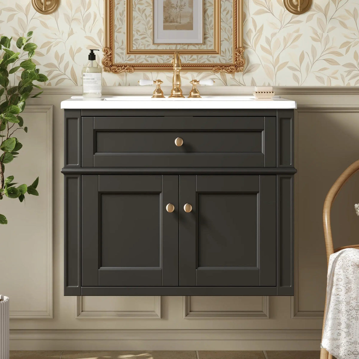 24" Wall Mounted Modern Bathroom Vanity by HouseOfZazla