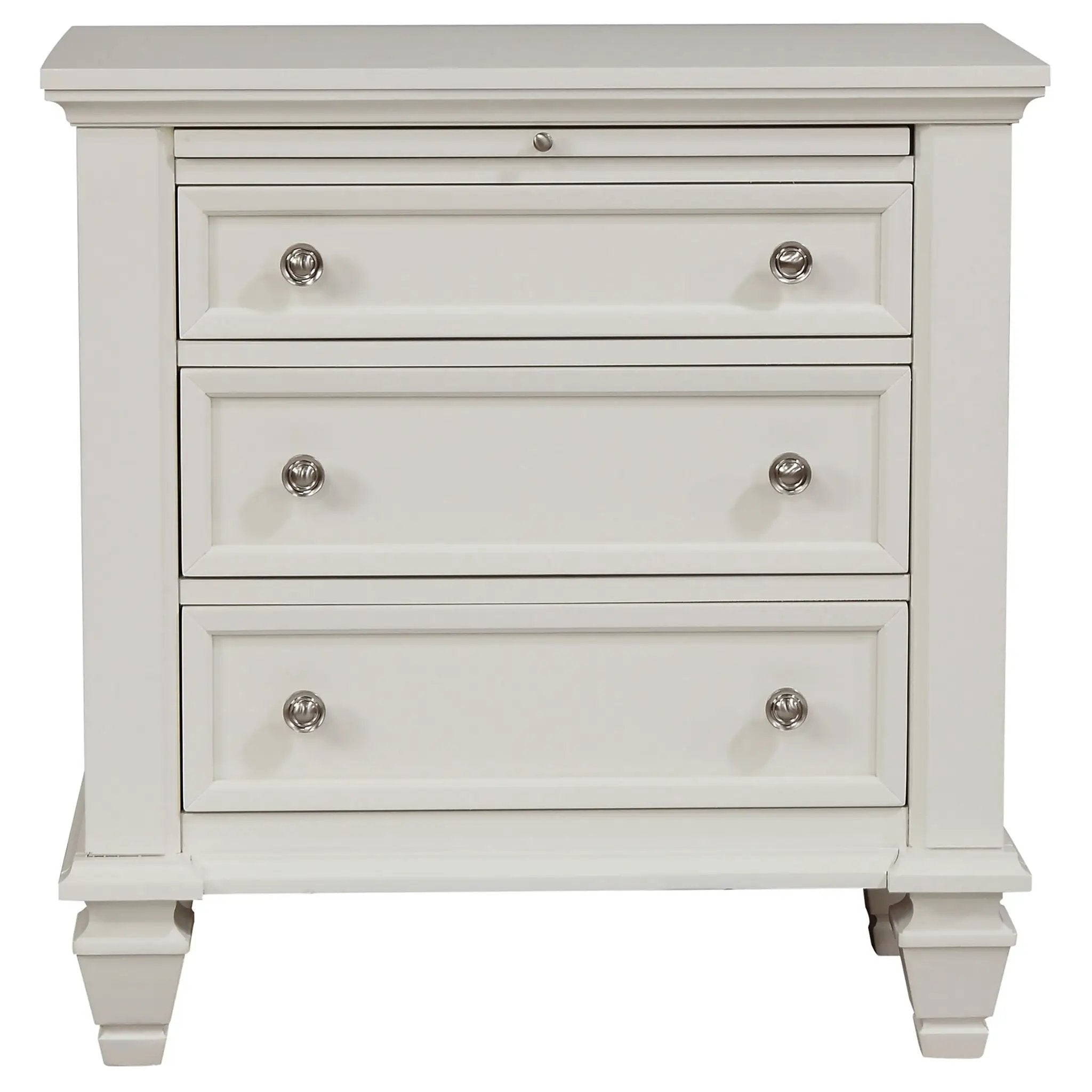 Sandy Beach 3-drawer Nightstand Cream White by Unique Piece Furniture