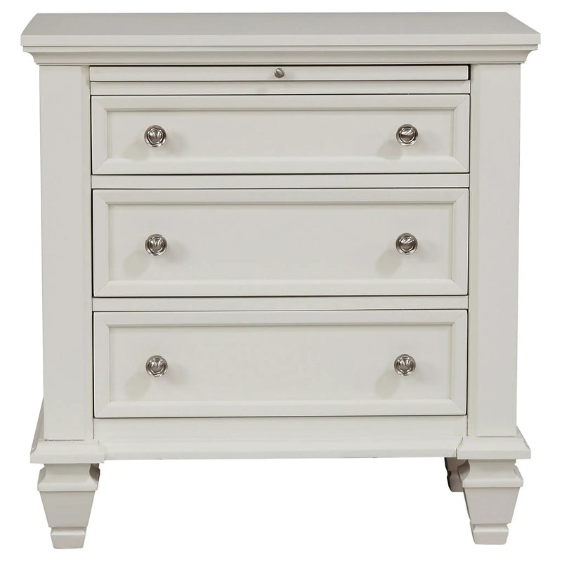 Sandy Beach 3-drawer Nightstand Cream White by Unique Piece Furniture