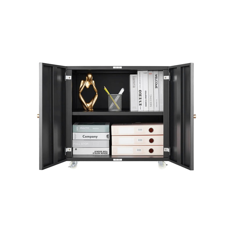 Office Furniture Copier Cabinet 2 Door Steel Copier Stand Mobile Pedestal File Printer Stand by Unique Piece Furniture