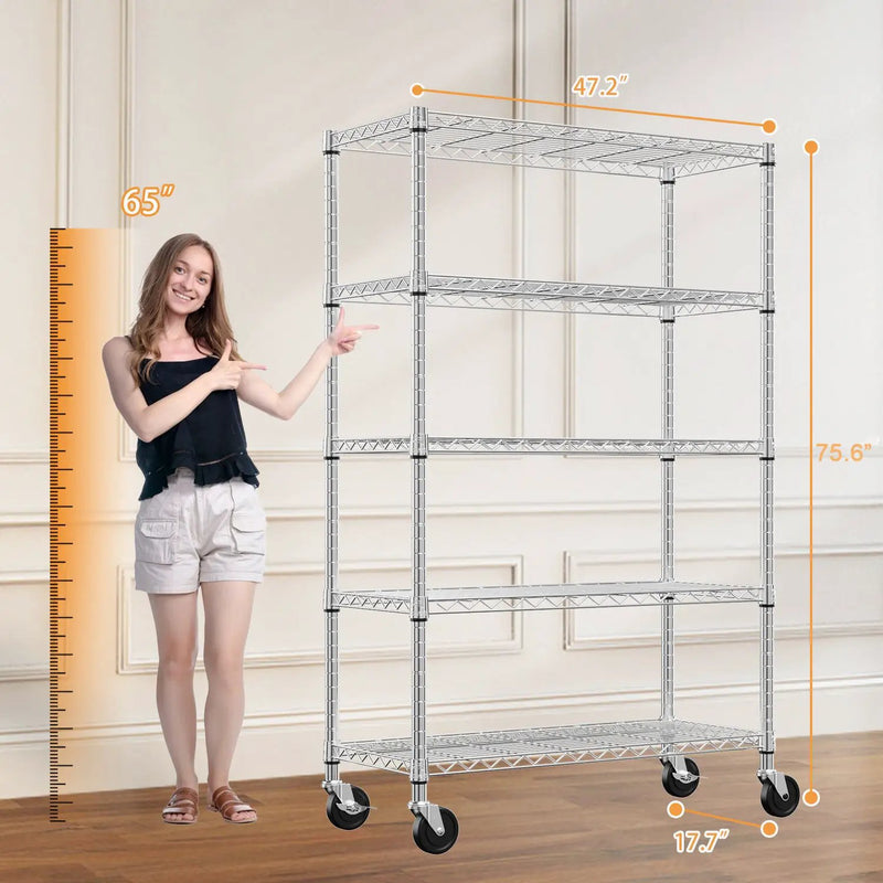 5-Shelf Wire Storage Shelving Unit by HouseOfZazla