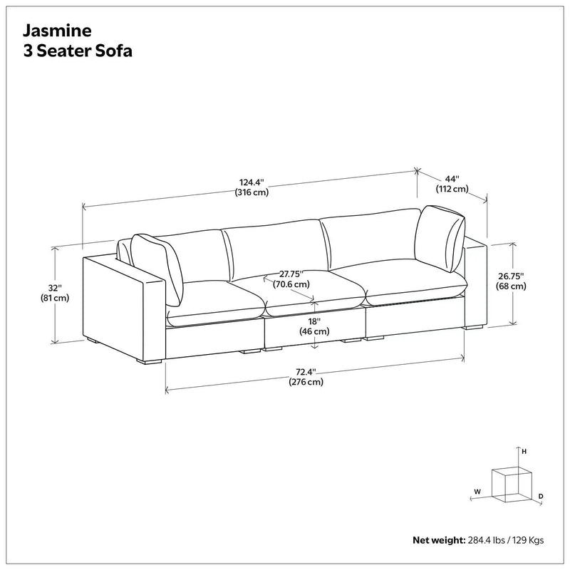 Jasmine - Handcrafted Sofa by HouseOfZazla