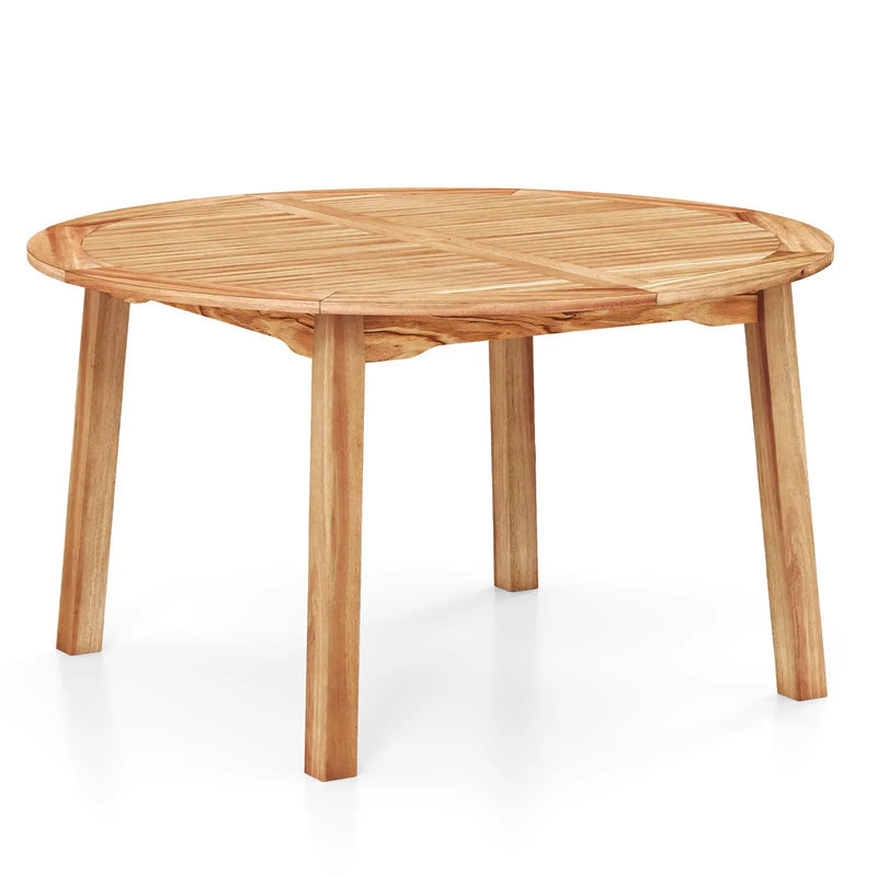 53 Inch Outdoor Acacia Wood Dining Table for 4-6 People by DirectDeals