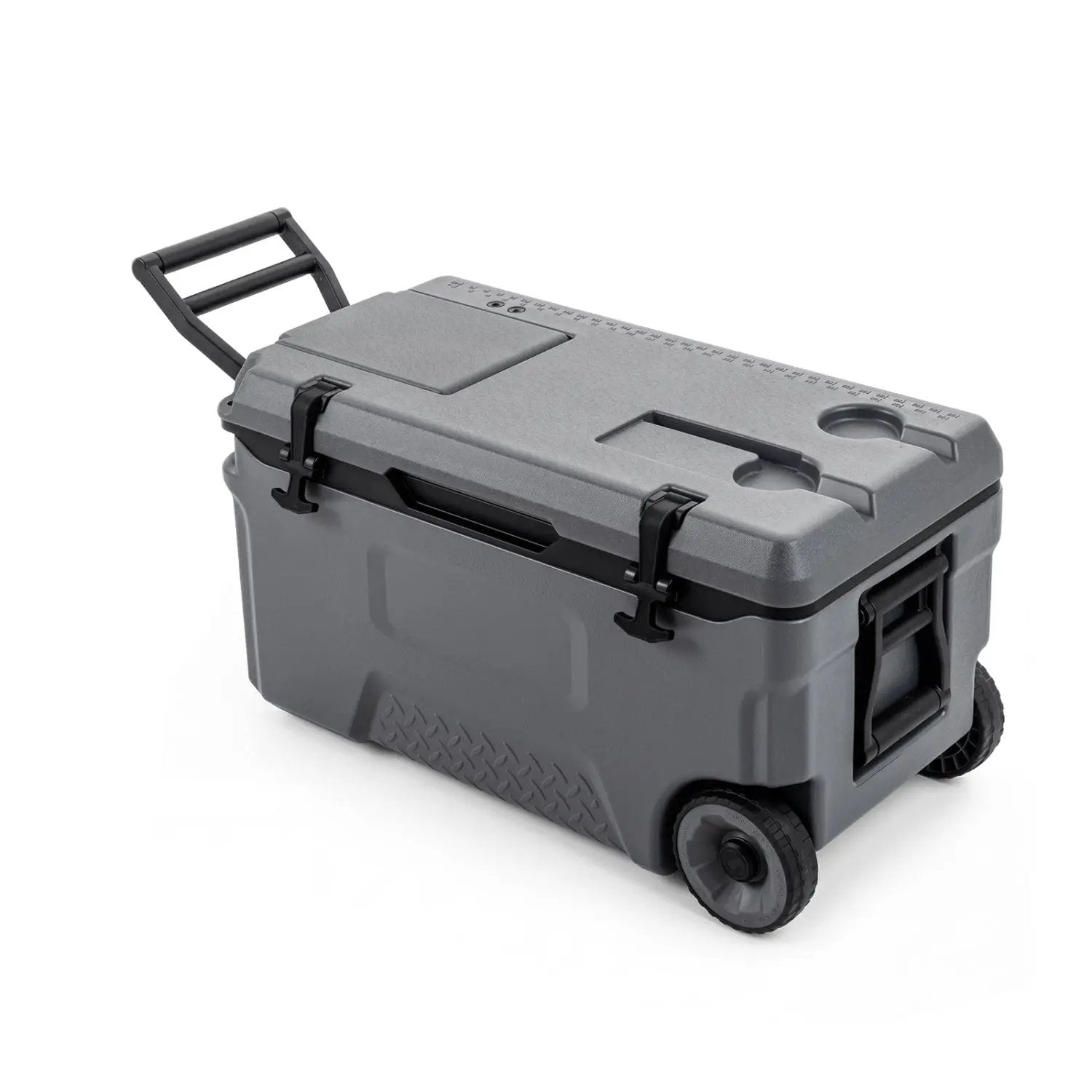 53 Quart Rolling Cooler with Wheels and Fish Ruler by DirectDeals