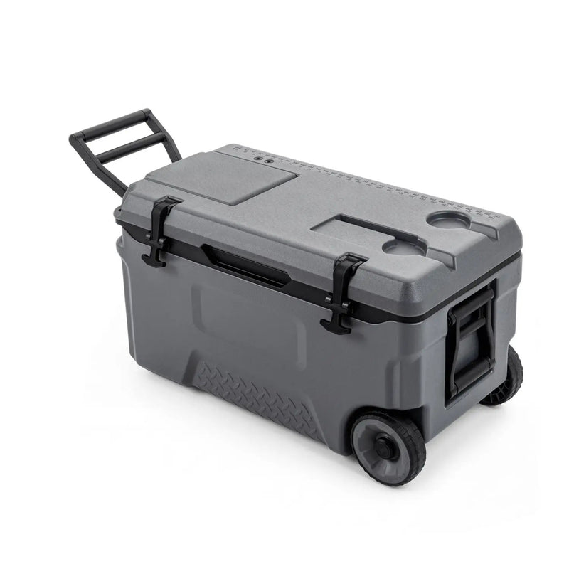 53 Quart Rolling Cooler with Wheels and Fish Ruler by DirectDeals