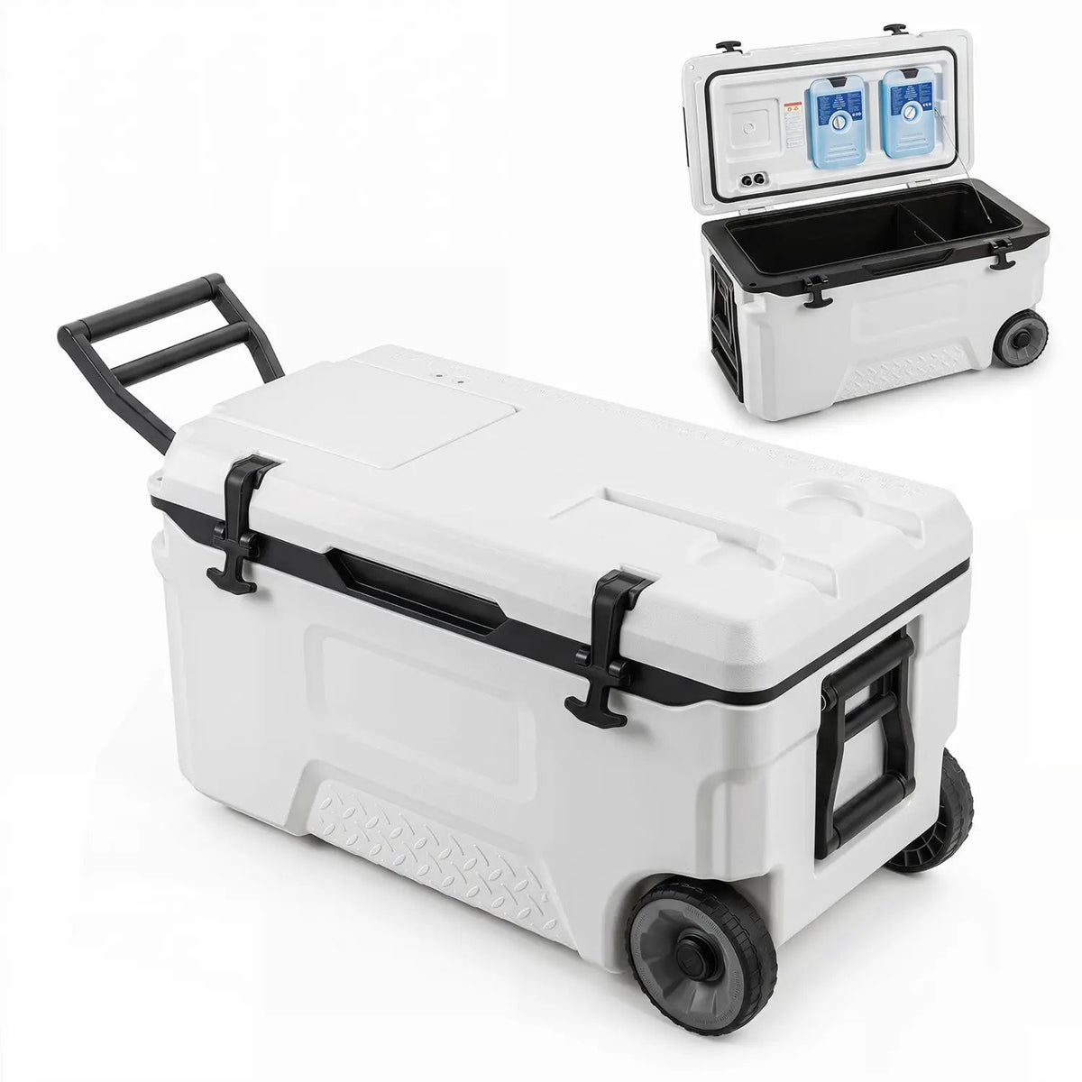 53 Quart Rolling Cooler with Wheels and Fish Ruler, photo 2 of 16