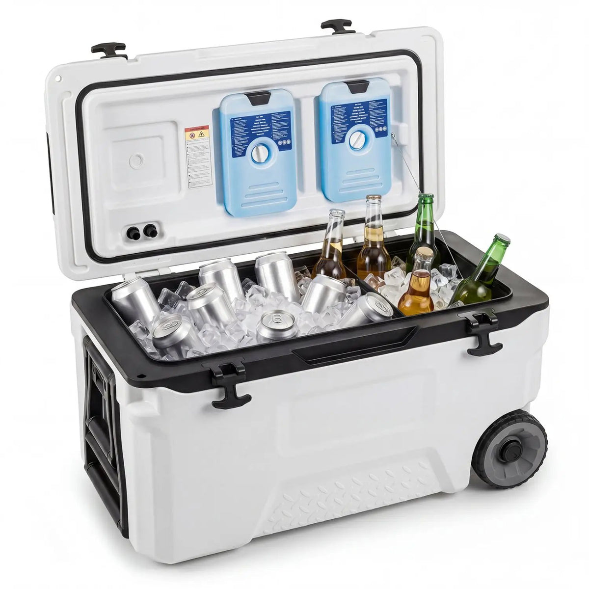 53 Quart Rolling Cooler with Wheels and Fish Ruler, photo 3 of 16