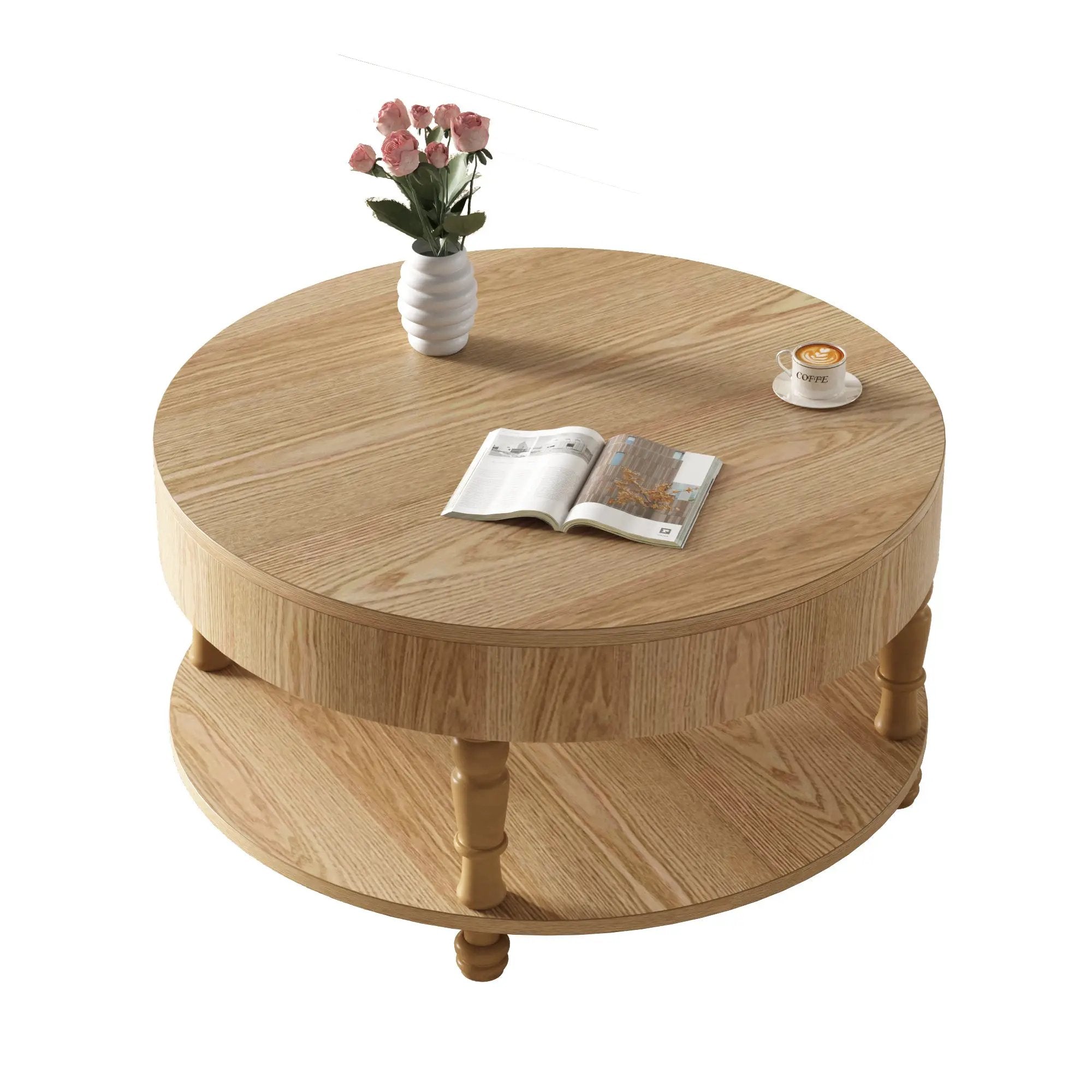 Coffee Table with Dual Storage for Living Room by HouseOfZazla