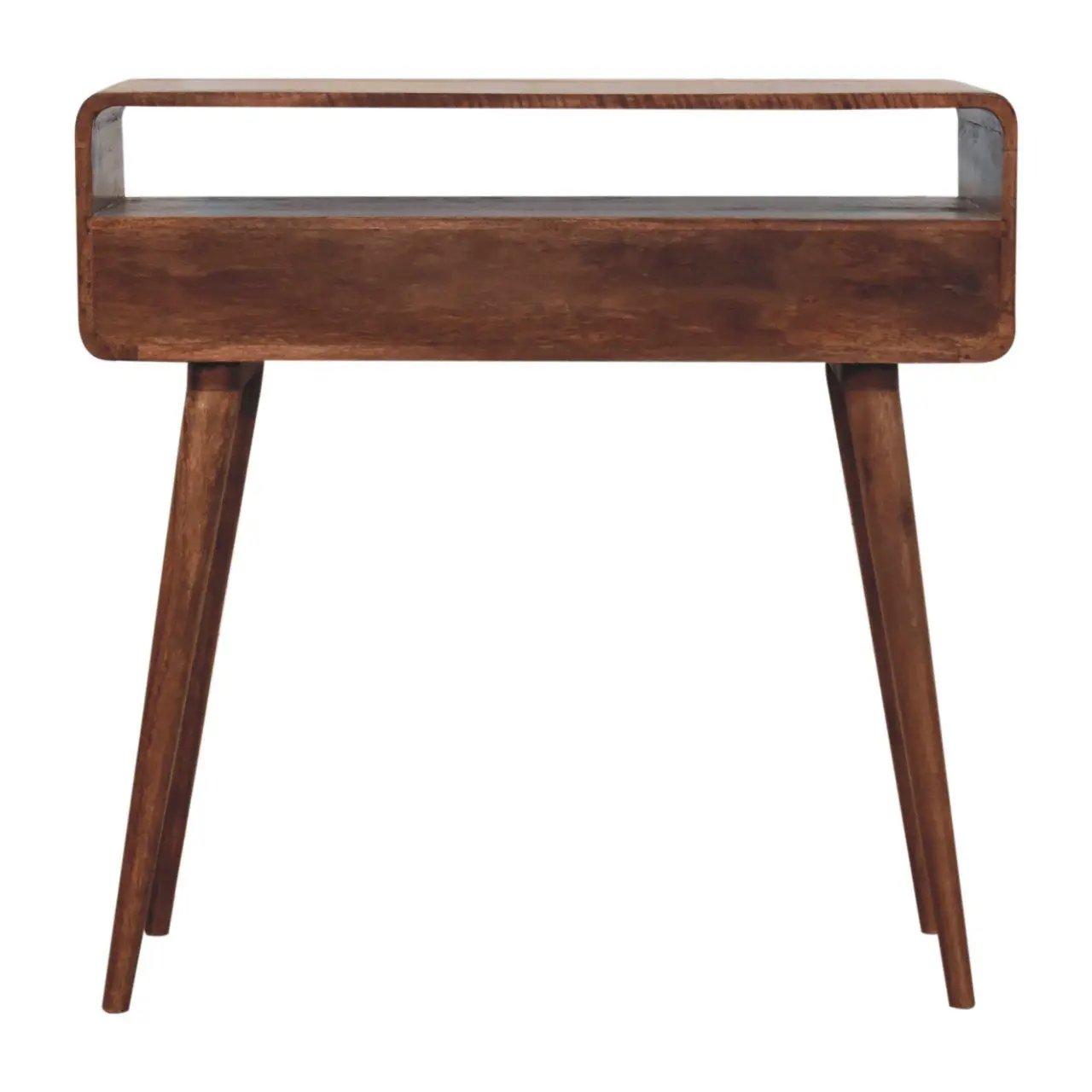 Solid Wood Curved Console Table by HouseOfZazla