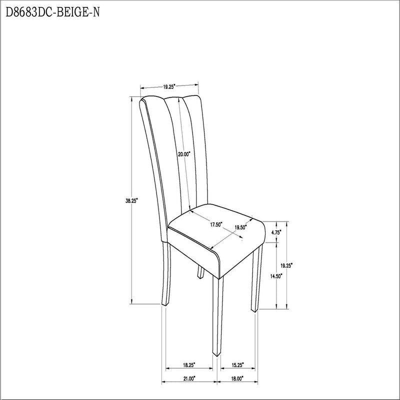 Stone - Dining Chair (Set of 2) - Beige by Unique Piece Furniture