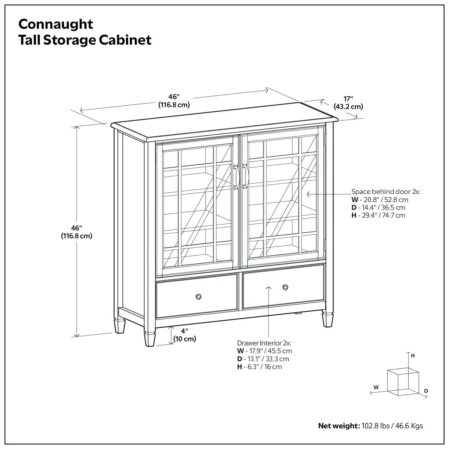 Connaught - Tall Storage Cabinet by HouseOfZazla