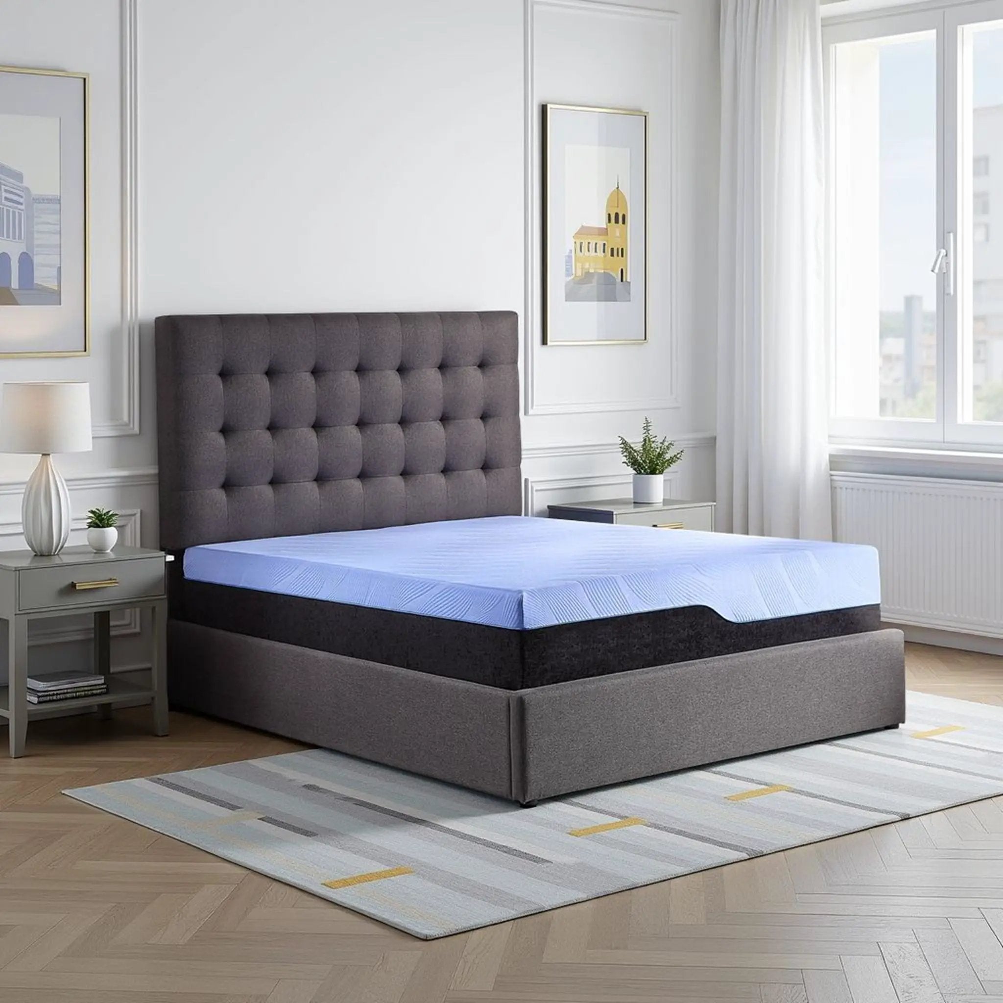 Refresh - 12" Hybrid Cooling Gelcare Memory Foam And Coil Mattress by HouseOfZazla