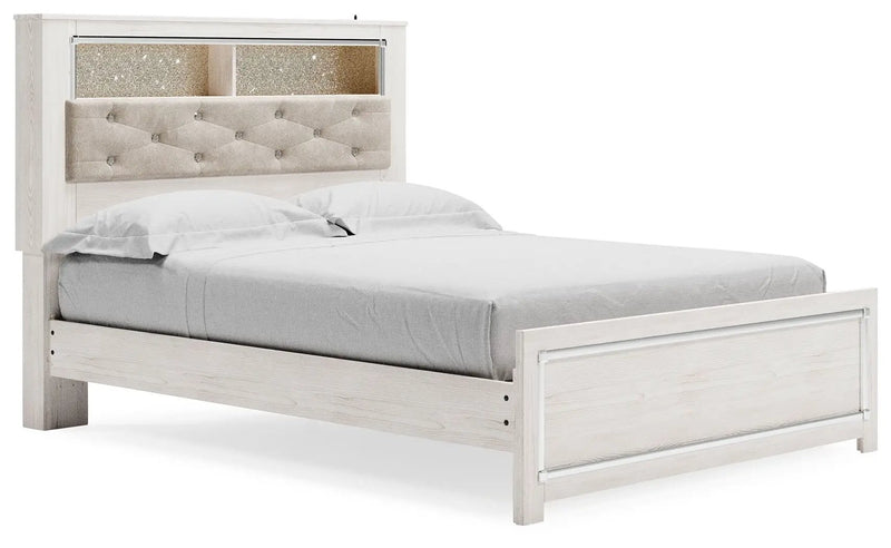 Altyra - Queen Panel Bookcase Bed With Roll Slats - White by Unique Piece Furniture
