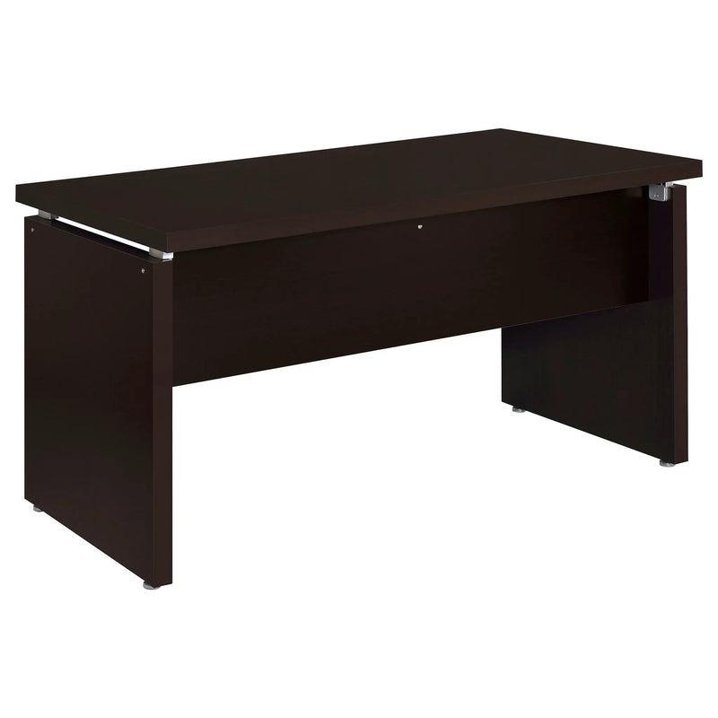 Ulloa - L Shaped Office Desk With Slide Out Keyboard Tray And Storage Drawers - Cappuccino by HouseOfZazla
