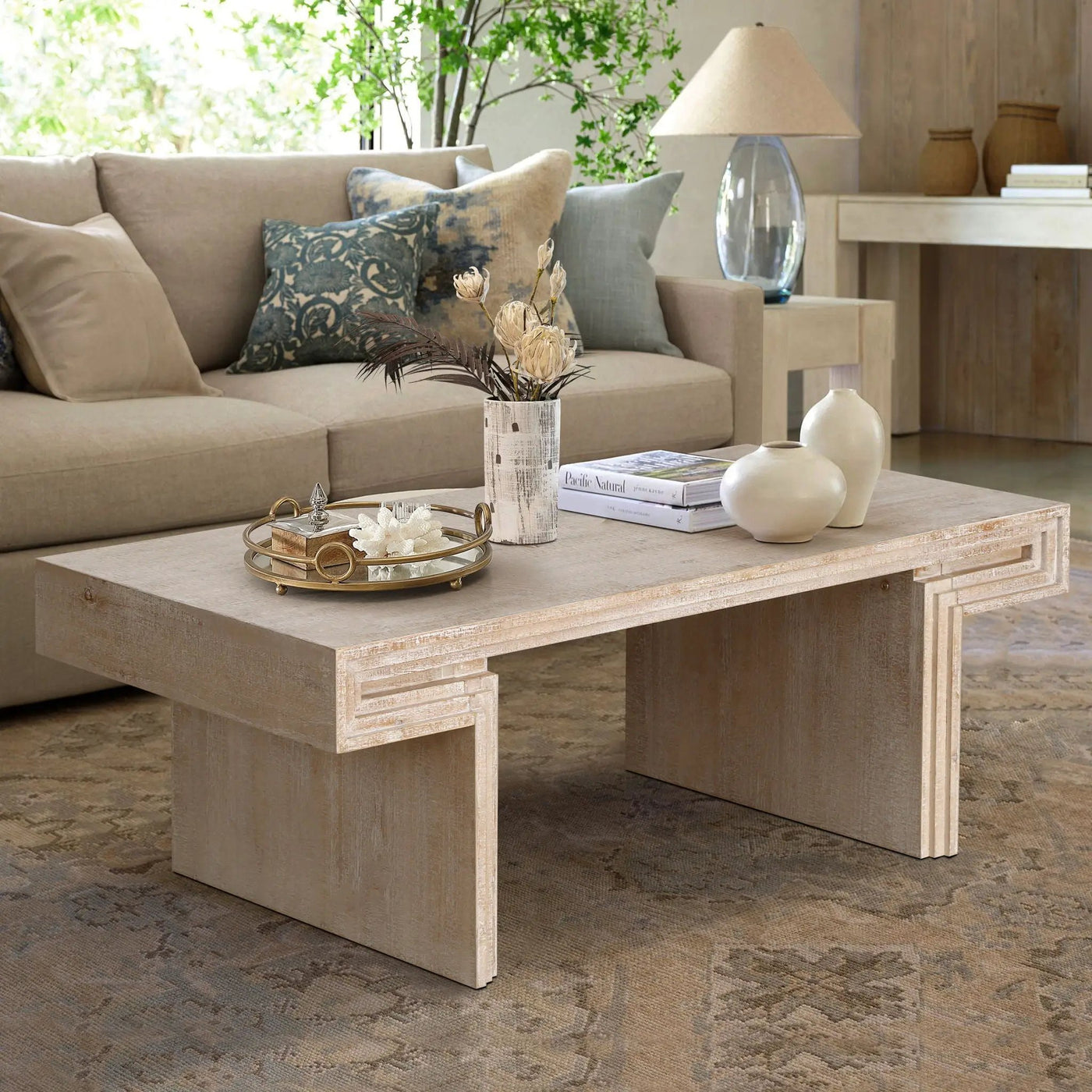 American Vintage Industrial Coffee Table, Double Tier Design by HouseOfZazla