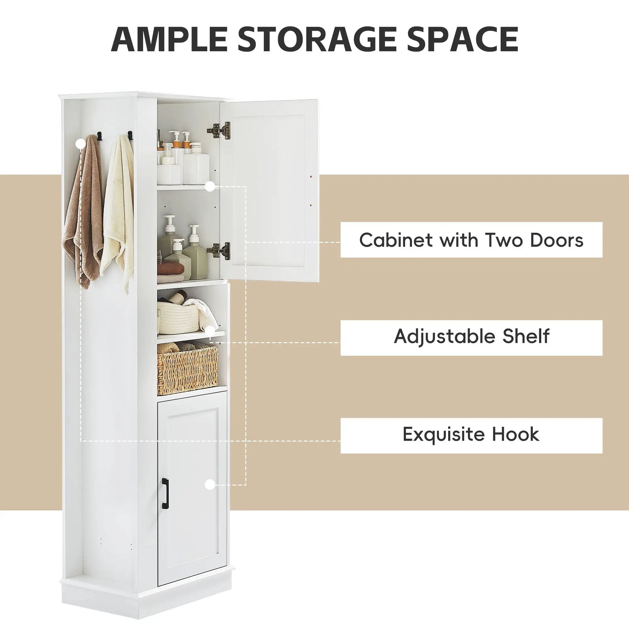 Tall Bathroom Storage Cabinet by HouseOfZazla