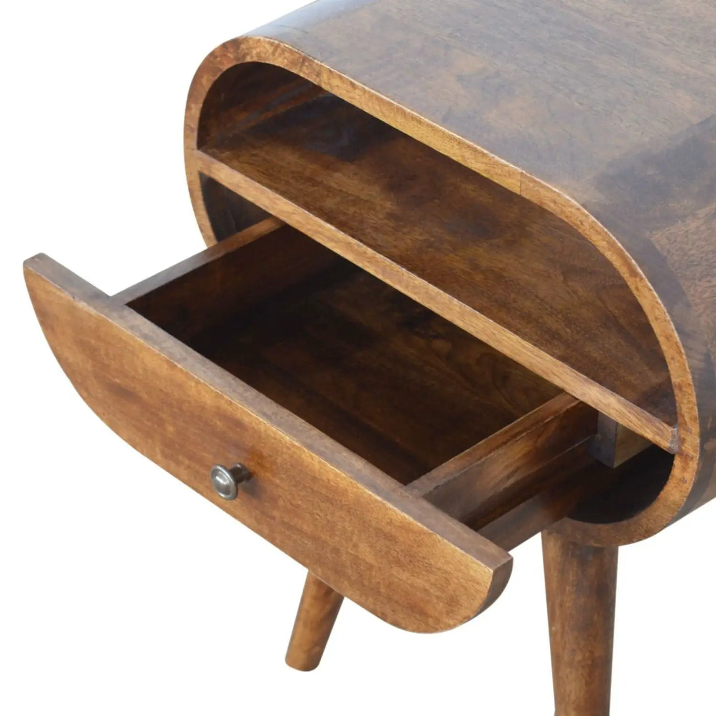 Circular Open Bedside Nightstand by Unique Piece Furniture