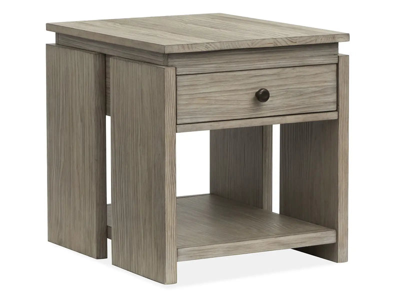 Conrad - Rectangular End Table - Stone Harbor Gray by Unique Piece Furniture