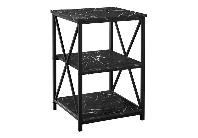 3 Tier Accent Table, Side Marble Look Contemporary & Modern by Unique Piece Furniture