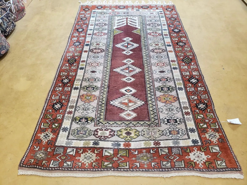 4x8 Turkish Rug - Turkish Oriental Carpet - Tribal Rug - Talesh Rug - Hand Knotted Wool Area Rug 4' 4" x 7' 6" Bedroom Rug Vintage by Jewel Rugs