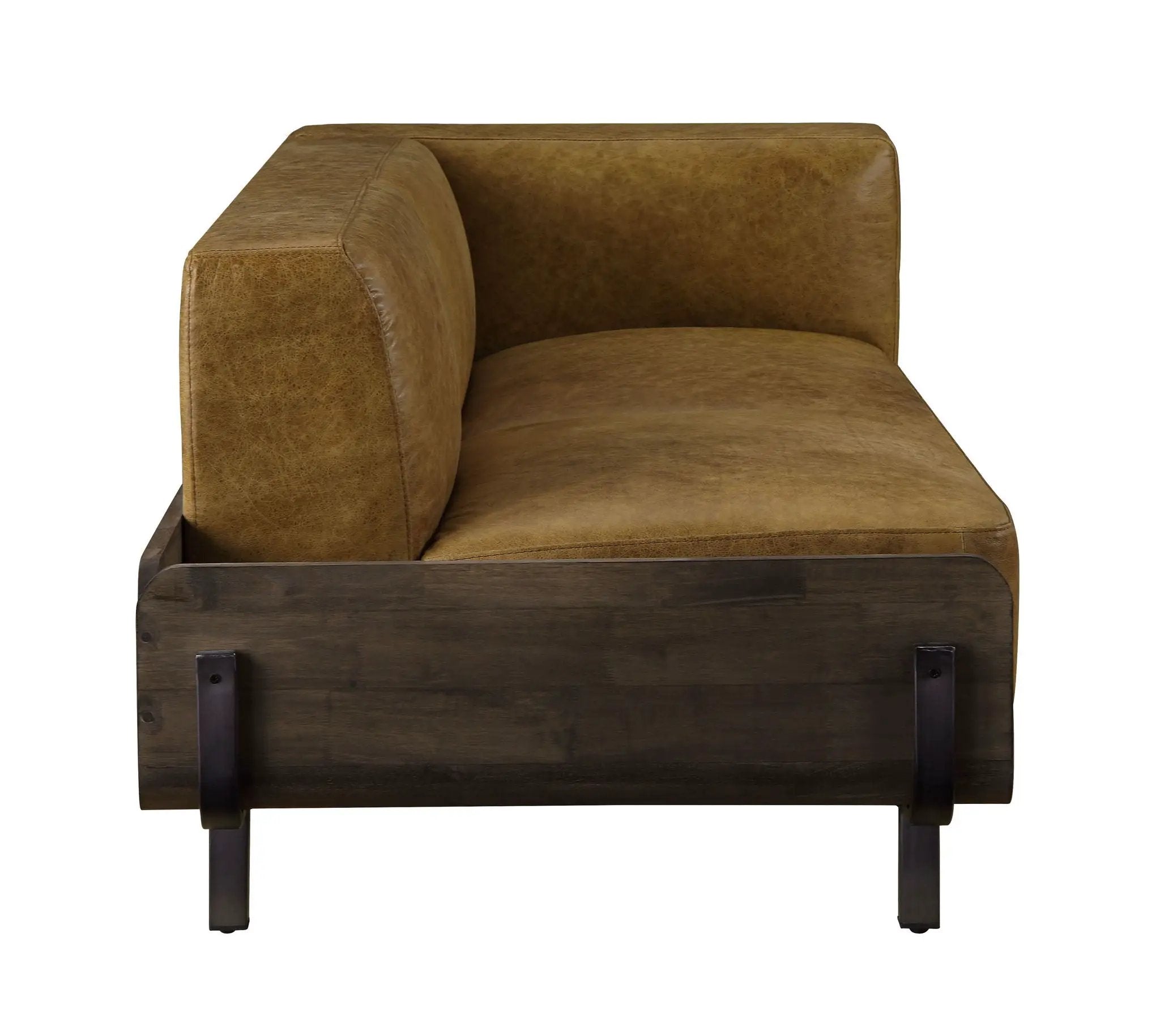Blanca - Sofa - Chestnut Top Grain Leather & Rustic Oak by Unique Piece Furniture