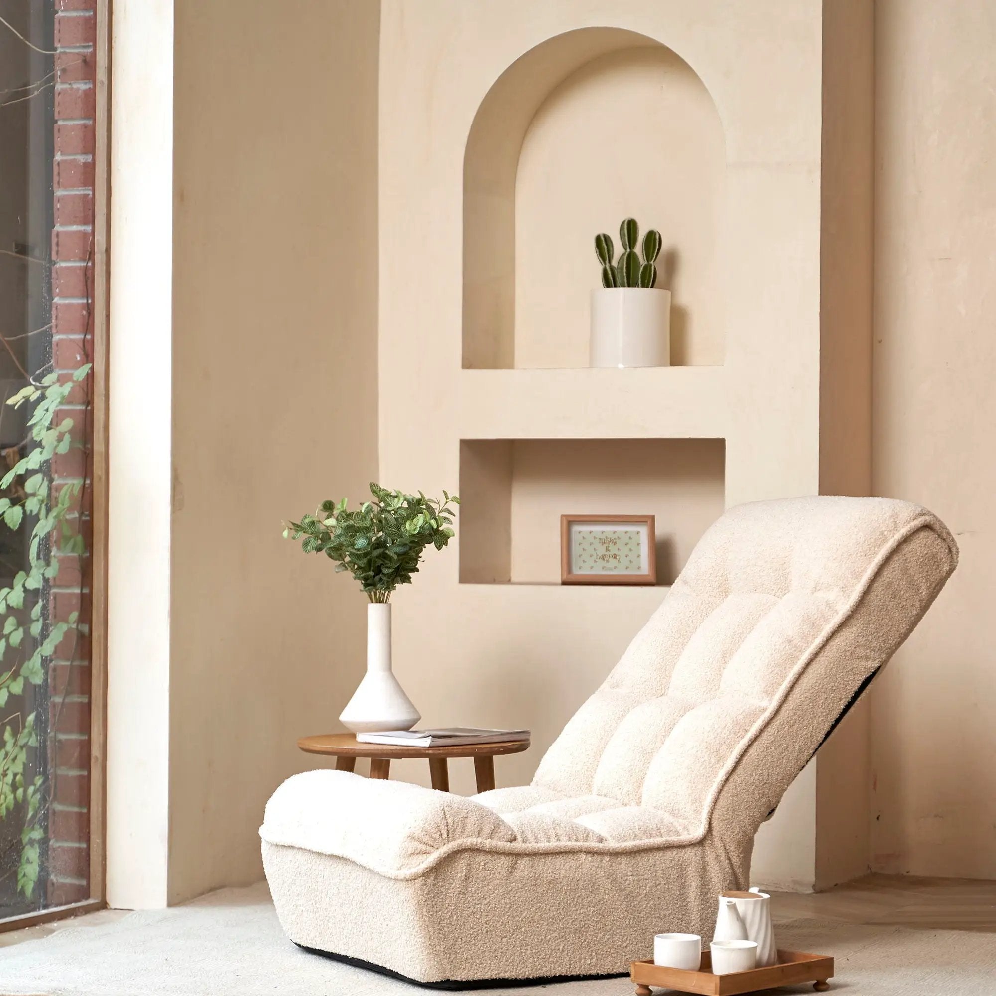 Reclining Japanese Chair Lazy Sofa Tatami Balcony Adjustable Chair by HouseOfZazla