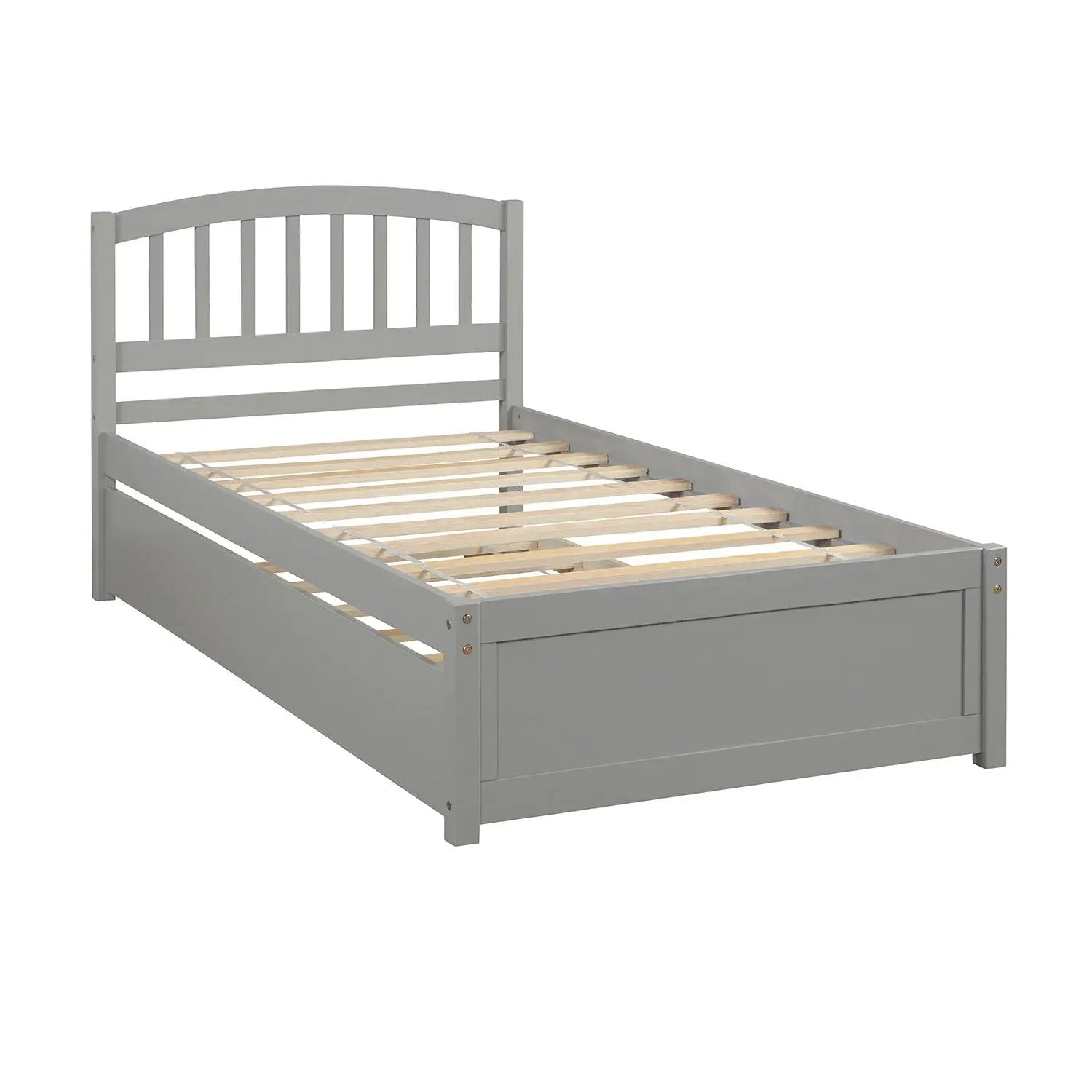 Platform Bed Wood Bed Frame With Trundle by HouseOfZazla