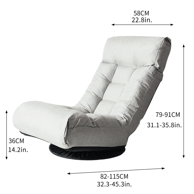 Adjustable Japanese Reclining Floor Chair Sofa With Metal Frame For Living Room by Unique Piece Furniture