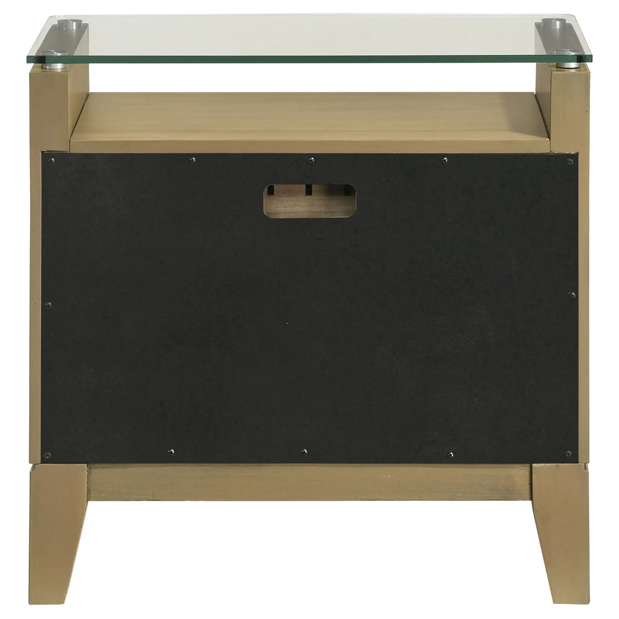Granada 2-drawer Glass Top Nightstand Natural Pine by Unique Piece Furniture