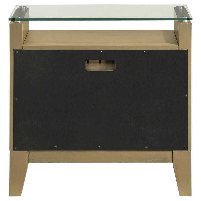 Granada 2-drawer Glass Top Nightstand Natural Pine by Unique Piece Furniture