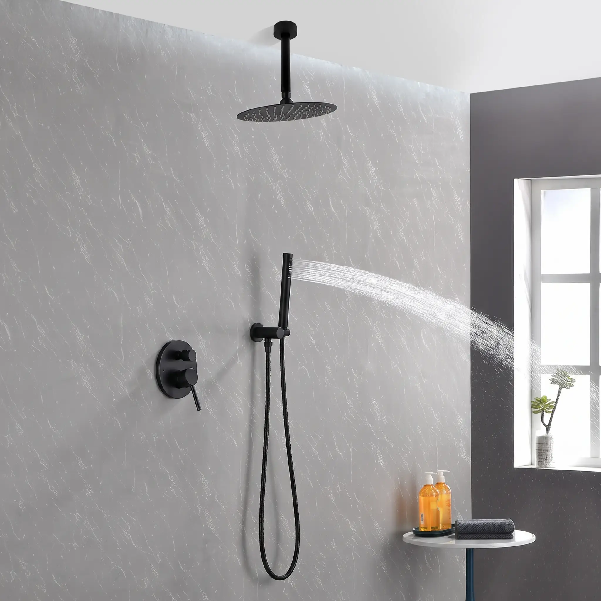 Matte Black Shower Head Set by HouseOfZazla