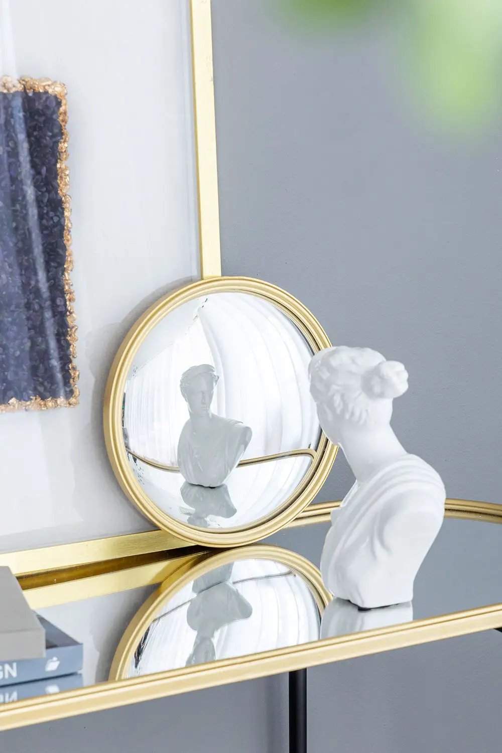 Round Mirror, Circle Mirror With Iron Frame For Living Room Bedroom Vanity Entryway Hallway by HouseOfZazla