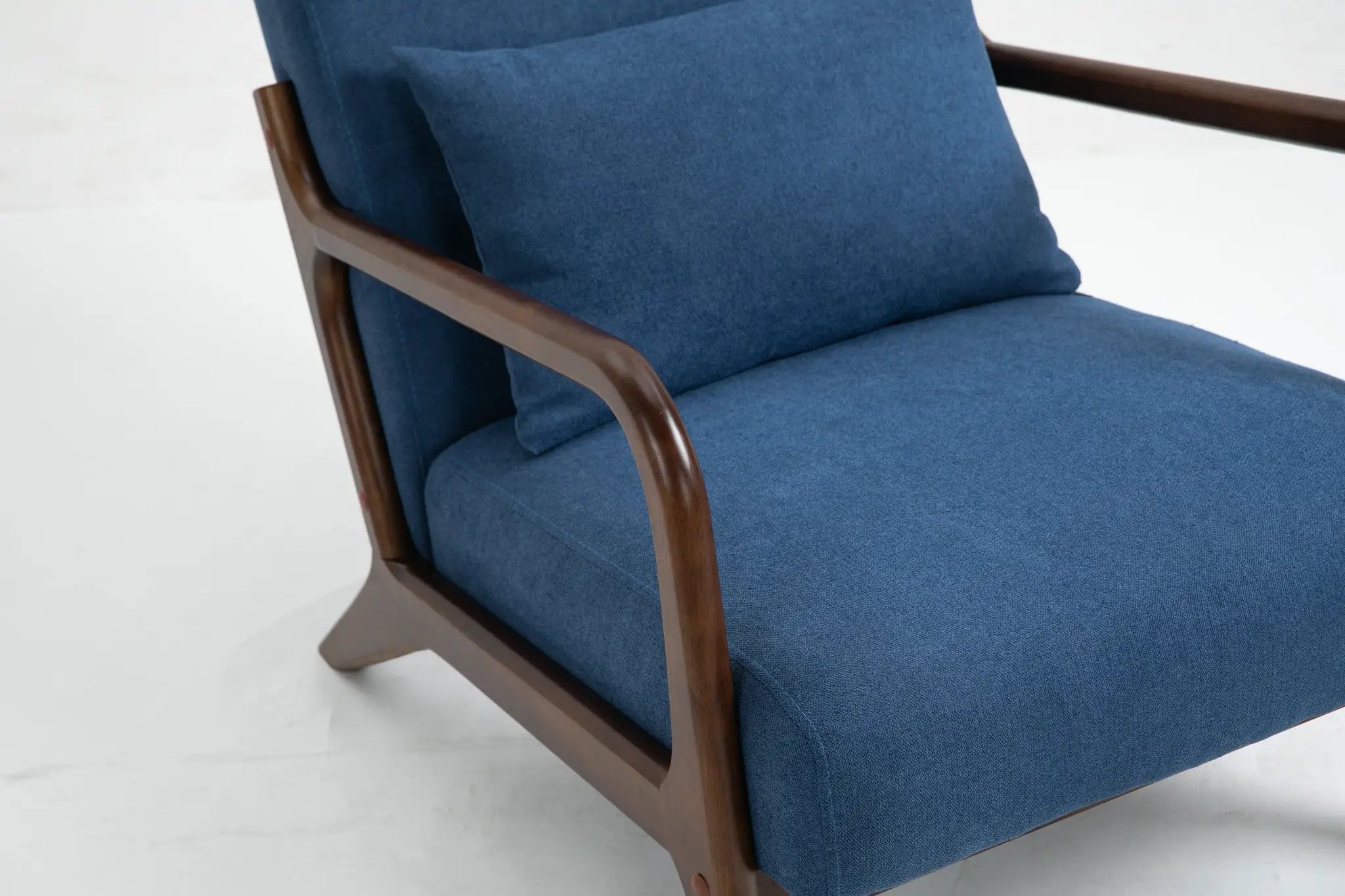 Mid Century Modern Accent Chair with Solid Wood Frame by HouseOfZazla