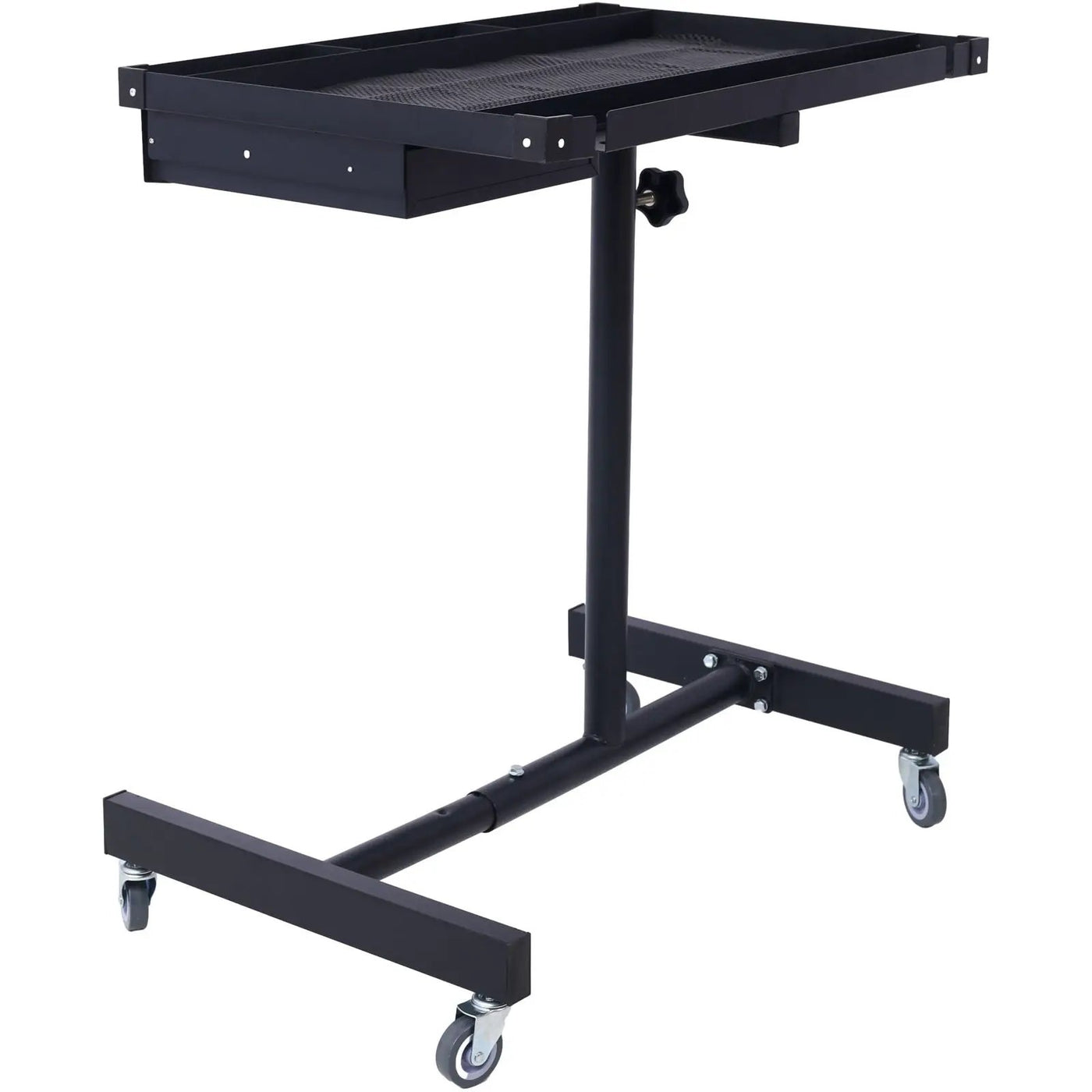 Adjustable Tear Down Work Table With Drawer For Garages, Repair Shops, And Diy, Portable, (4) 2.5" Swivel Casters, 220 Pound Capacity, Rubber Corners, Heavy Duty Steel by Unique Piece Furniture