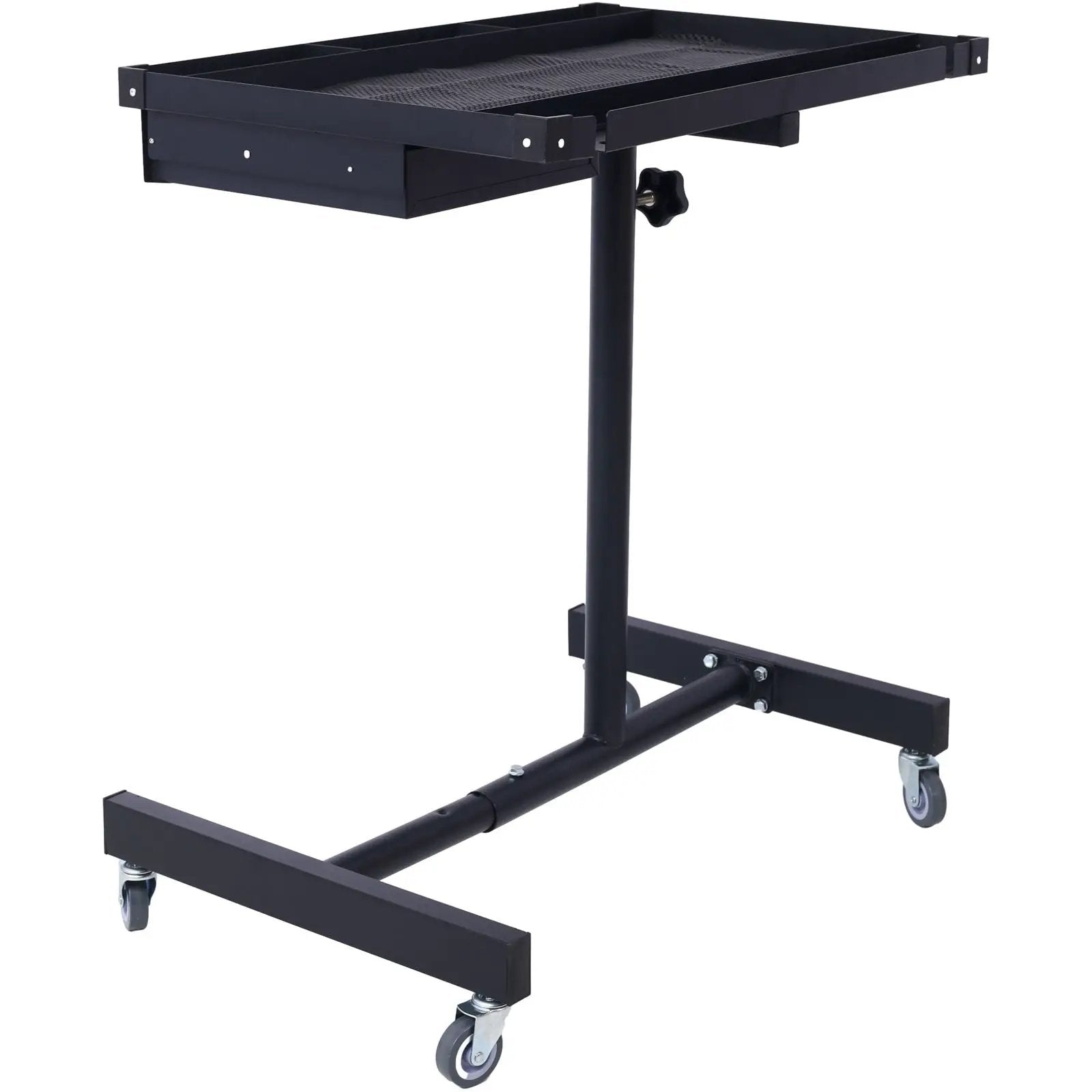 Adjustable Tear Down Work Table With Drawer For Garages, Repair Shops, And Diy, Portable, (4) 2.5" Swivel Casters, 220 Pound Capacity, Rubber Corners, Heavy Duty Steel by Unique Piece Furniture