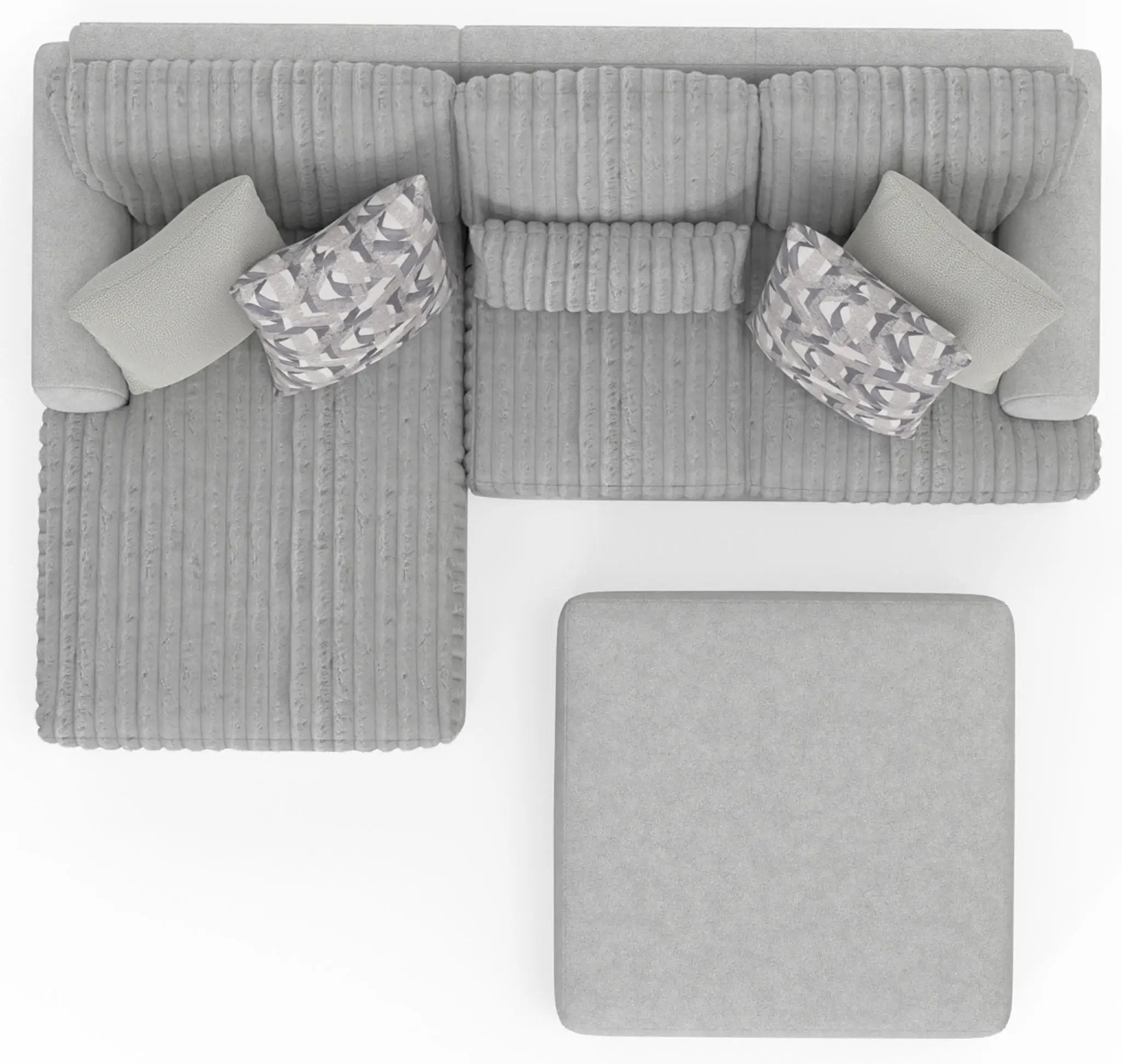 Titan - Sectional With Comfort Coil Seating, Cocktail Ottoman And Accent Pillows Included by Unique Piece Furniture