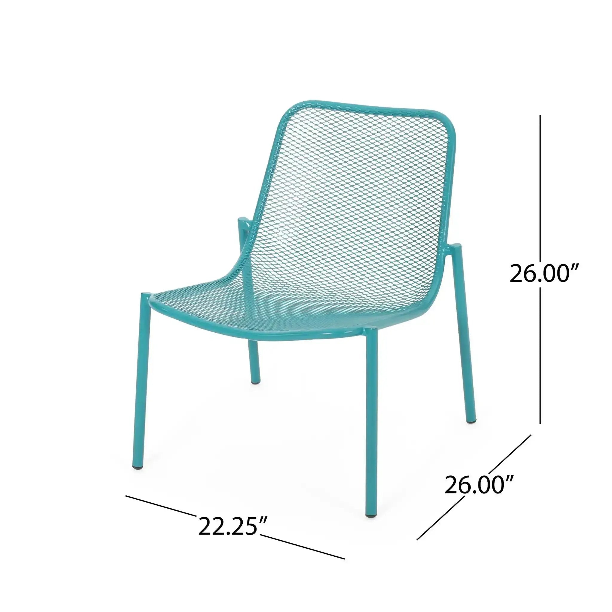Outdoor Iron Chair With Mesh Design by HouseOfZazla