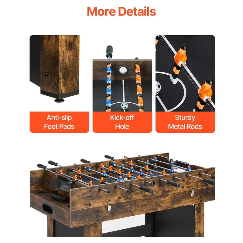 54-Inch 3-In-1 Air Hockey, Ping Pong And Foosball Table Combo (SAK14896) by SAKSBY WHOLESALE