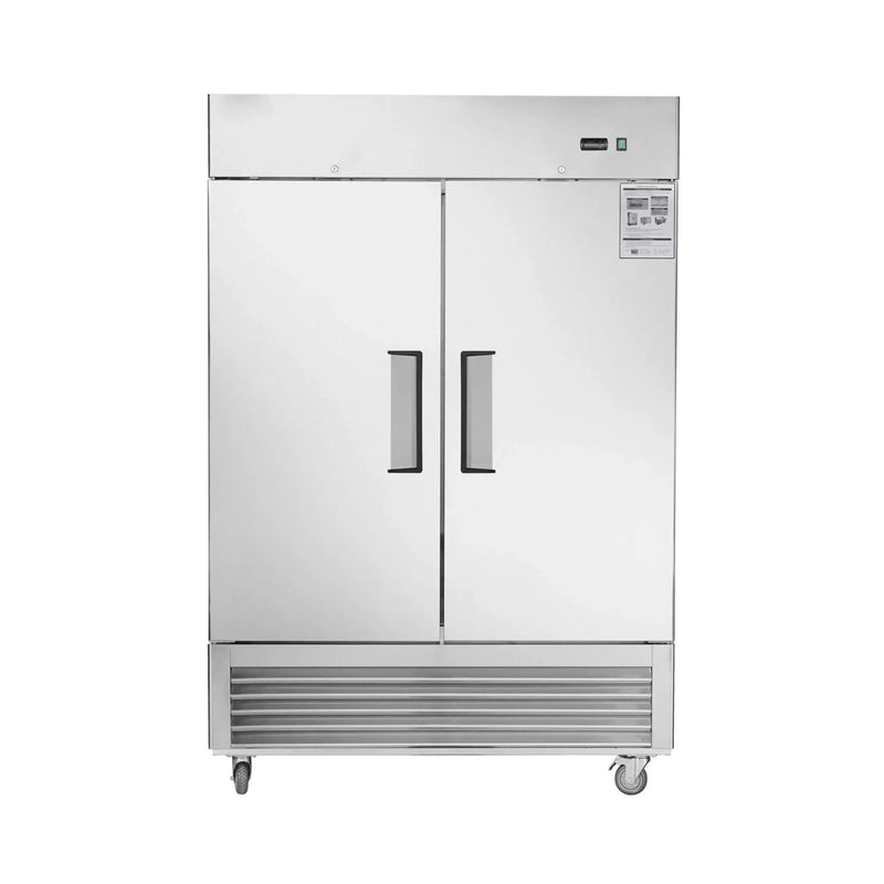 54-Inch 42.2 Cu.Ft Commercial Stainless Steel 2-Section Upright Reach-In Freezer (SAK35148) by SAKSBY WHOLESALE