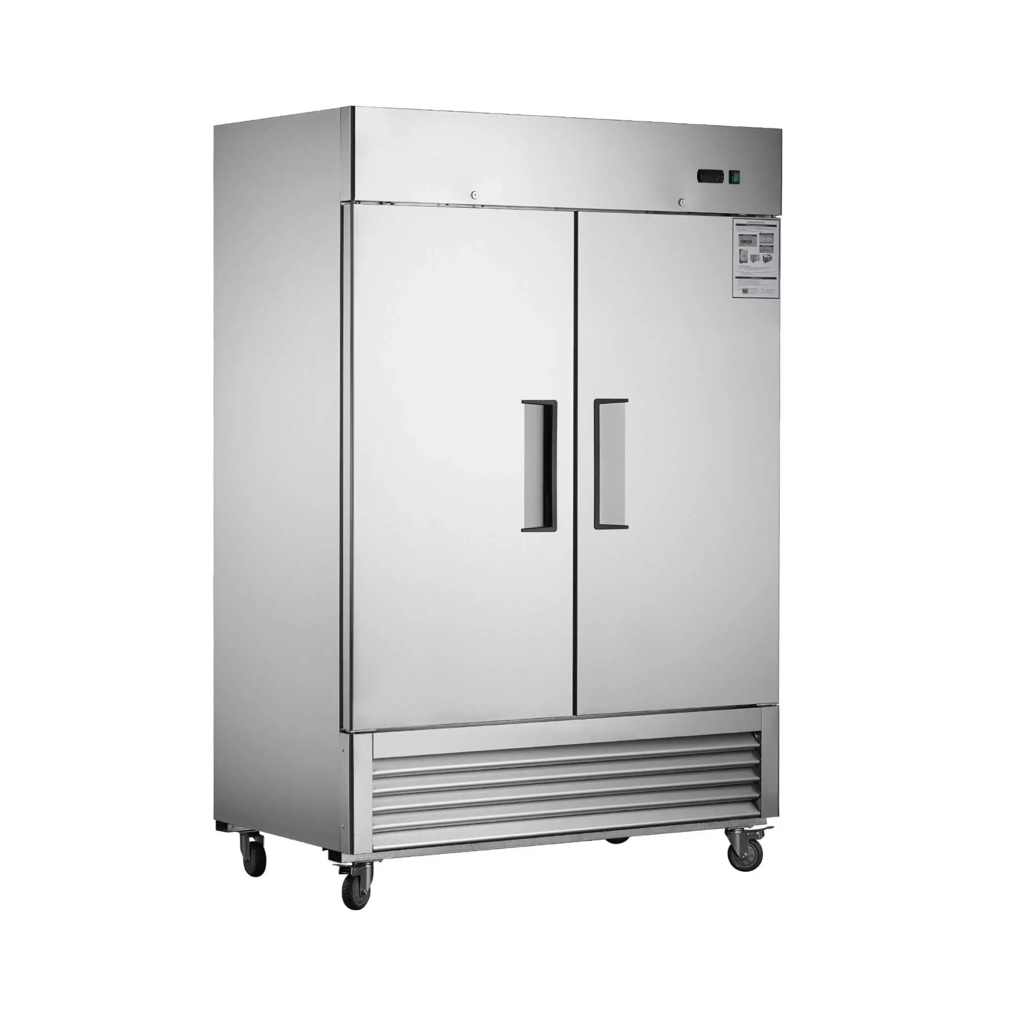 54-Inch 42.2 Cu.Ft Commercial Stainless Steel 2-Section Upright Reach-In Freezer (SAK35148) by SAKSBY WHOLESALE