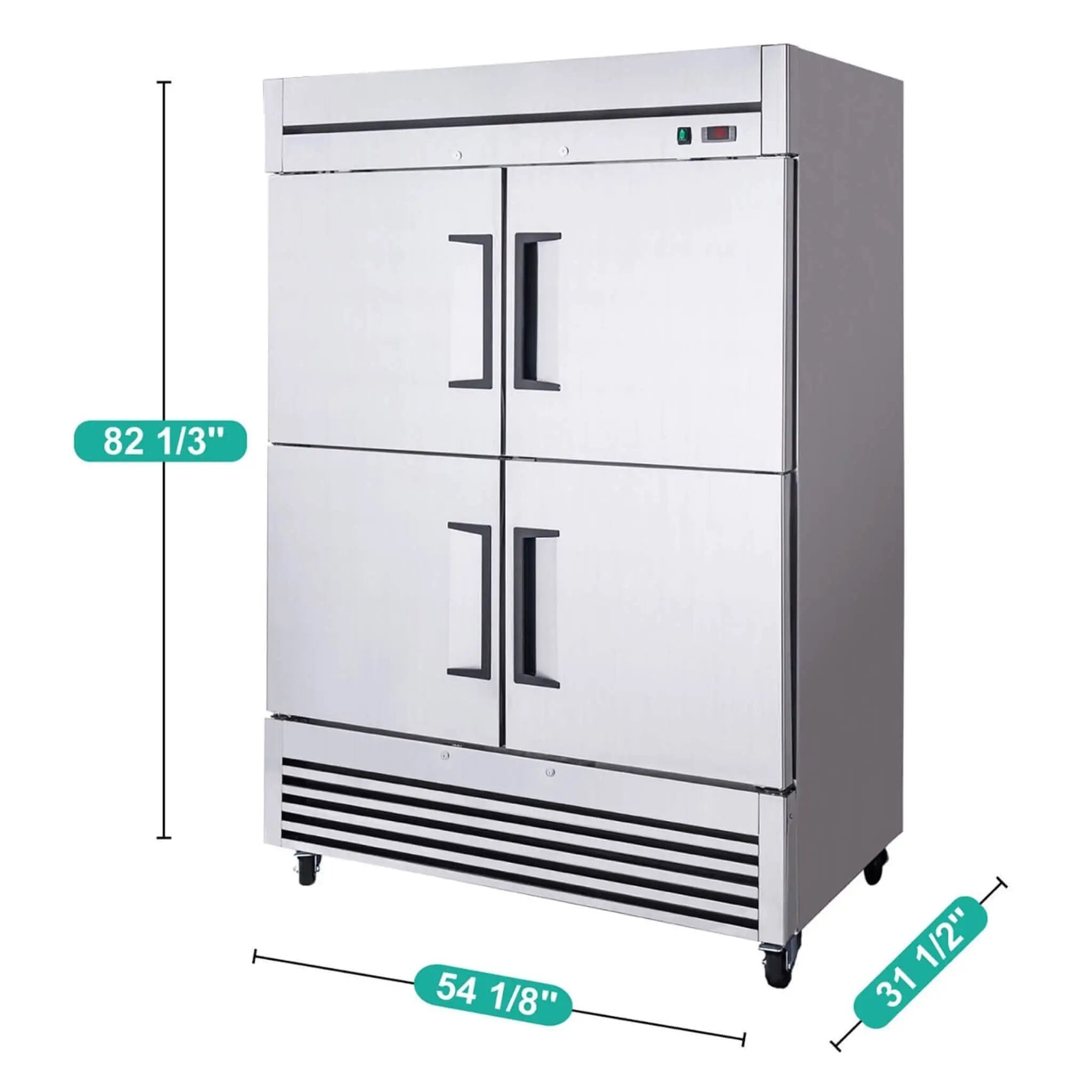 54-Inch 49 Cu.Ft Commercial 6-Shelves Stainless Steel Reach-In Freezer (SAK10247) by SAKSBY WHOLESALE