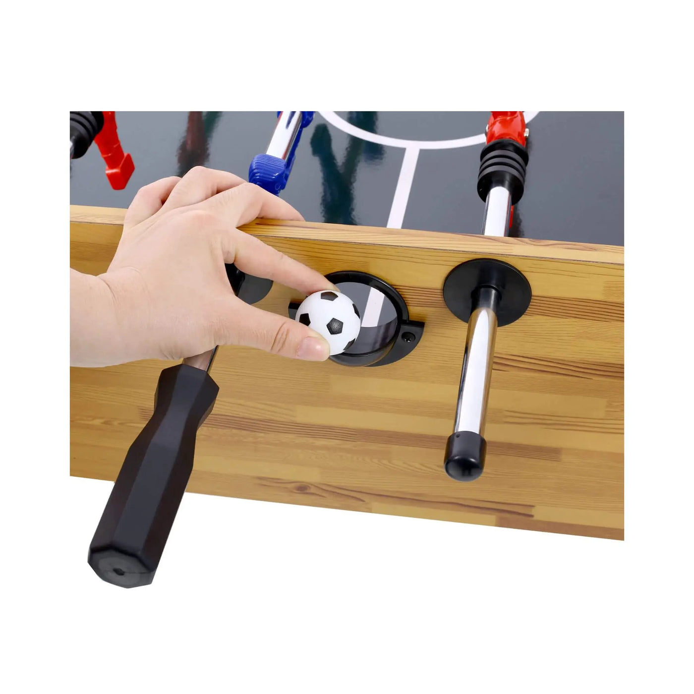 54-Inch Hurricane Light Cherry Foosball Table With Accessories (SAK38651) by SAKSBY WHOLESALE