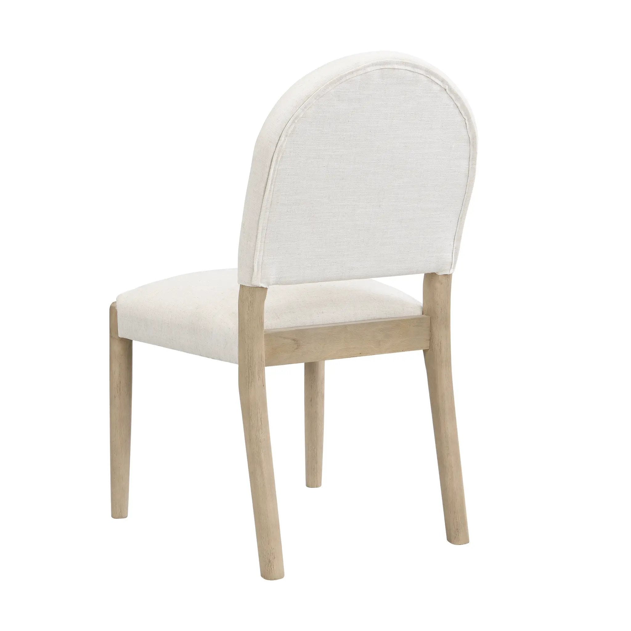 Dining Chairs with Back Mid Century Fabric Upholstered Armless Set of 2 by HouseOfZazla