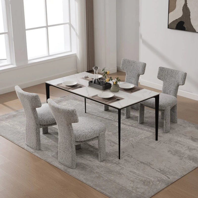 Armless Curved Back Accent Chairs by Unique Piece Furniture