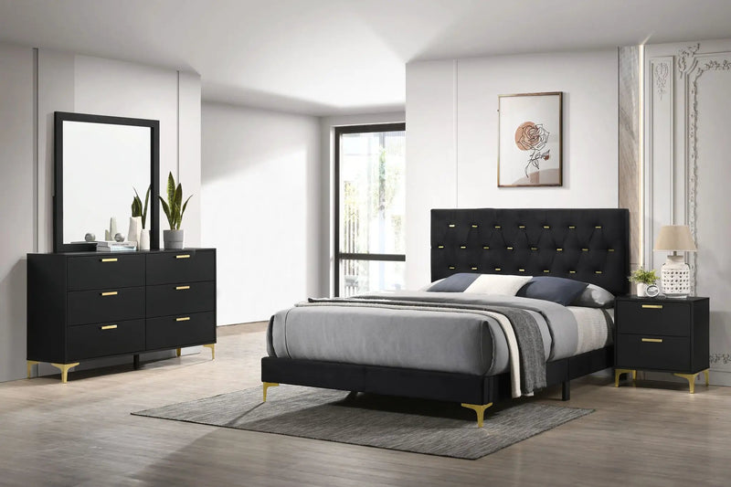 Kendall 4-piece Eastern King Bedroom Set Black by Unique Piece Furniture