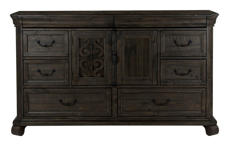 Bellamy - Drawer Dresser With Shaped Mirror - Peppercorn, photo 4 of 7