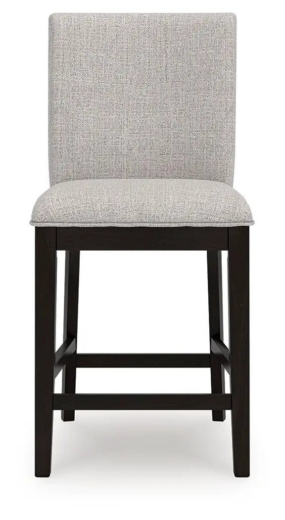 Neymorton - 5 Pc. - Rectangular Dining Room Counter Table, 4 Barstools - Dark Grayish Brown by Unique Piece Furniture