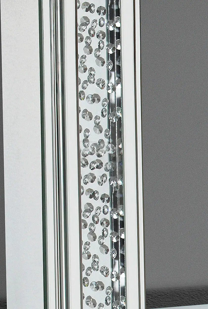 Nysa Mirrored & Faux Crystals Accent Mirror by HouseOfZazla